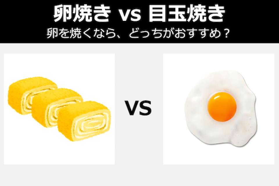 【卵焼き vs 目玉焼き】卵を焼くなら、どっちがおすすめ？人気投票中！