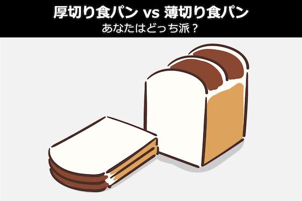 【厚切り食パン vs 薄切り食パン】あなたはどっち派？人気投票！
