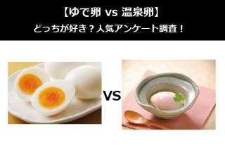 【ゆで卵 vs 温泉卵】どっちが好き？人気アンケート調査！