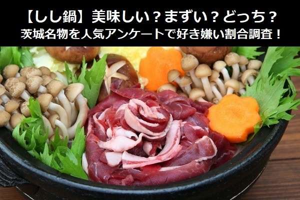【しし鍋】美味しい？まずい？どっち？茨城名物を人気アンケートで好き嫌い割合調査！