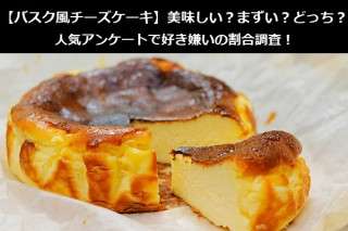 【バスク風チーズケーキ】美味しい？まずい？どっち？人気アンケートで好き嫌いの割合調査！