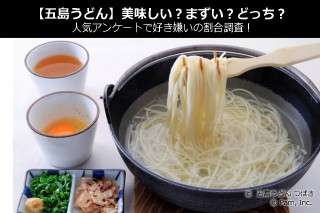 【五島うどん】美味しい？まずい？どっち？人気アンケートで好き嫌いの割合調査！