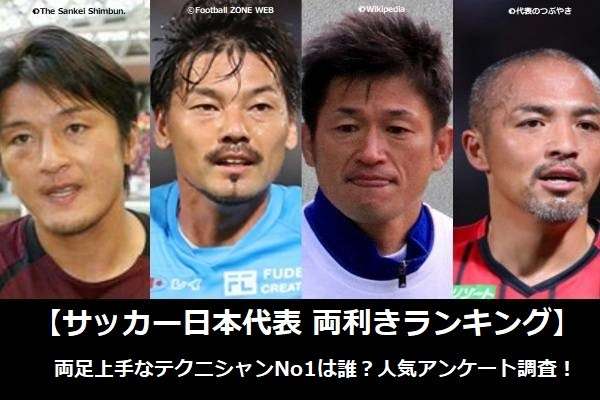 【サッカー日本代表 両利きランキング】両足上手なテクニシャンNo1は誰？人気アンケート調査！
