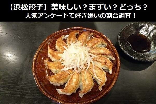 【浜松餃子】美味しい？まずい？どっち？人気アンケートで好き嫌いの割合調査！