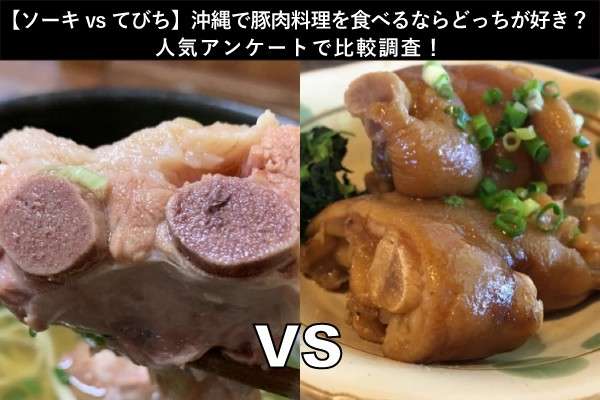 【ソーキvsてびち】沖縄で豚肉料理を食べるならどっちが好き？人気アンケートで比較調査！