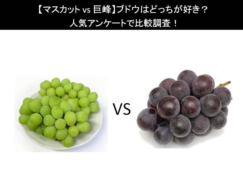 【マスカット vs 巨峰】ブドウはどっちが好き？人気アンケートで比較調査！