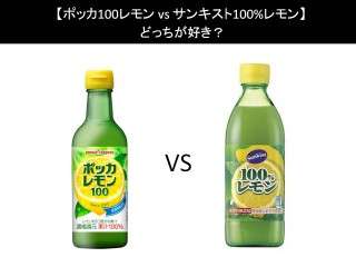 【ポッカ100レモン vs サンキスト100%レモン】どっちが好き？人気アンケートで比較調査！