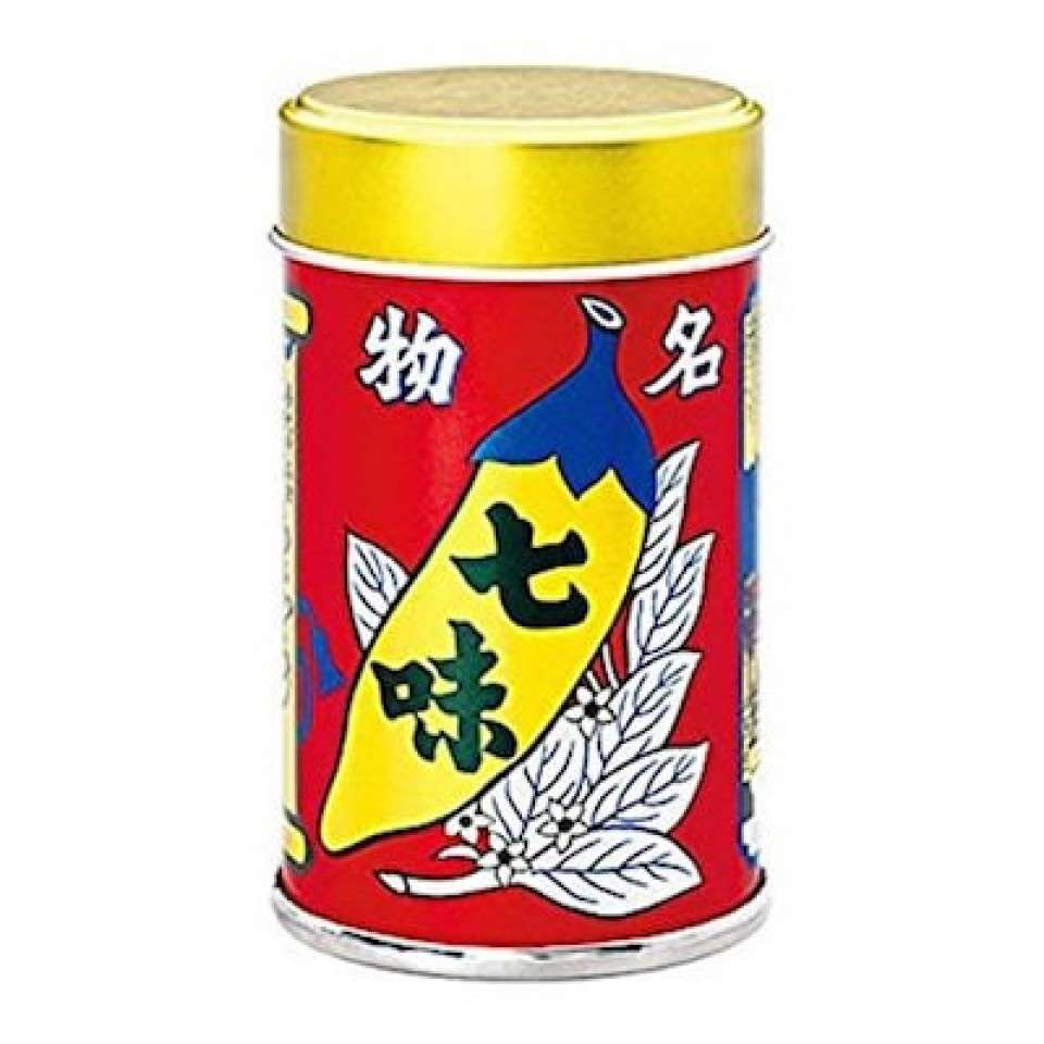 長野県の名物「八幡屋磯五郎の七味唐辛子」のブリキ缶