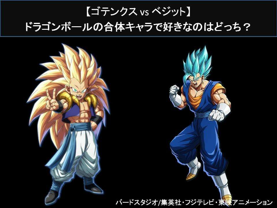 【ゴテンクス vs ベジット】ドラゴンボールの合体キャラで好きなのはどっち？人気アンケート調査！