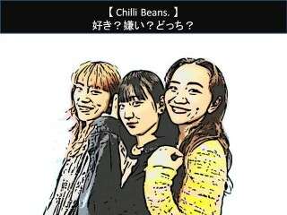 【Chilli Beans.】好き？嫌い？どっち？人気アンケート調査！