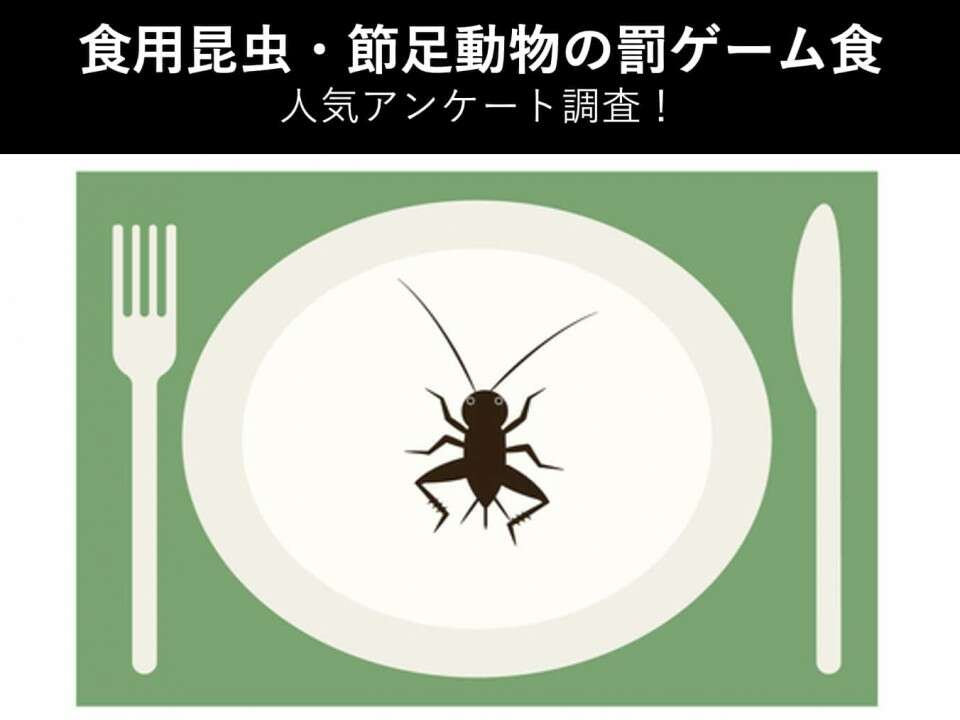 【罰ゲーム食】食用昆虫・節足動物で罰ゲームに利用するなら？人気アンケート調査！