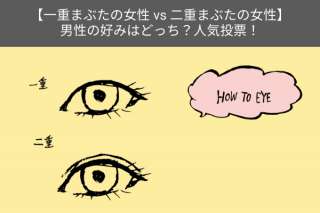 【一重まぶたの女性 vs 二重まぶたの女性】男性の好みはどっち？人気投票！